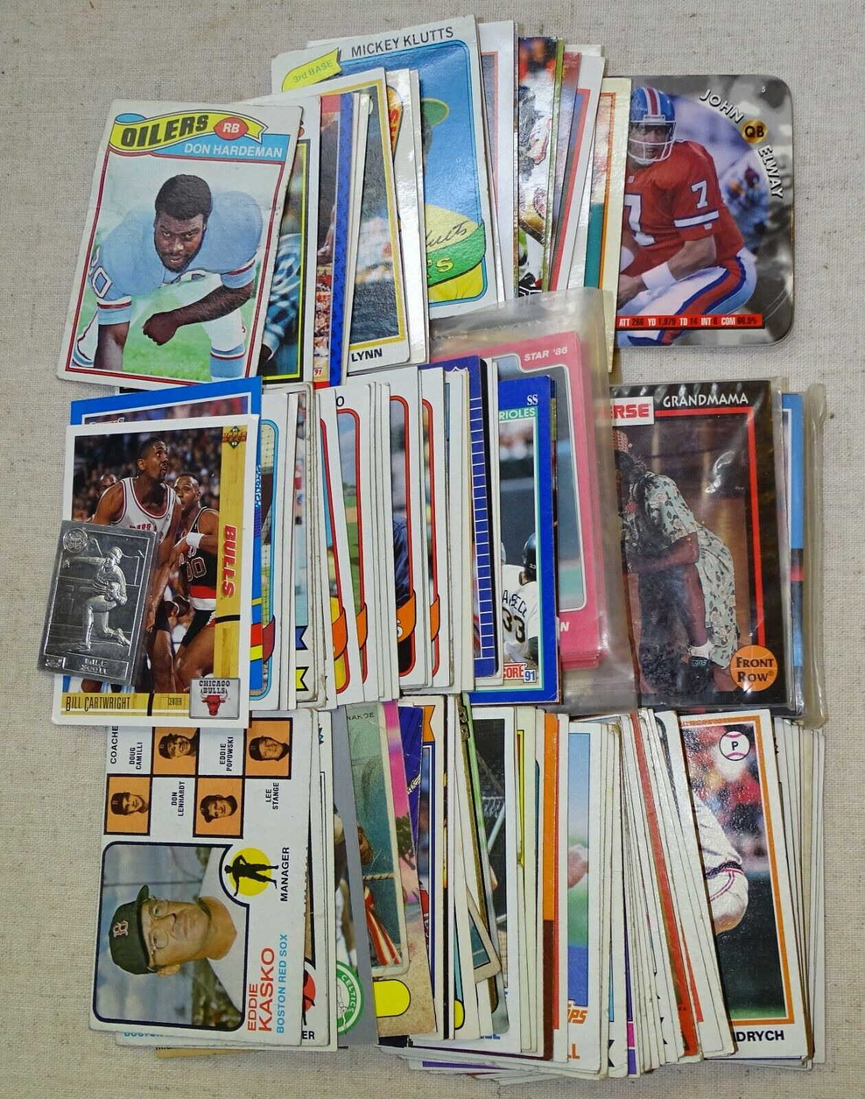 odd assortment of trading cards, etc (from storage) Reggie Jackson,Spiderman,etc