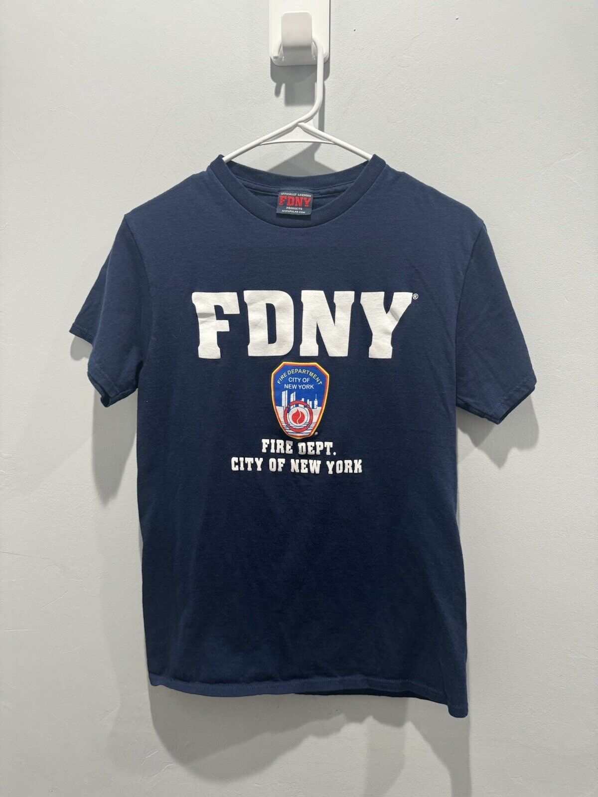 FDNY Fire Dept. City of New York Small T Shirt Officially Licensed Product Blue
