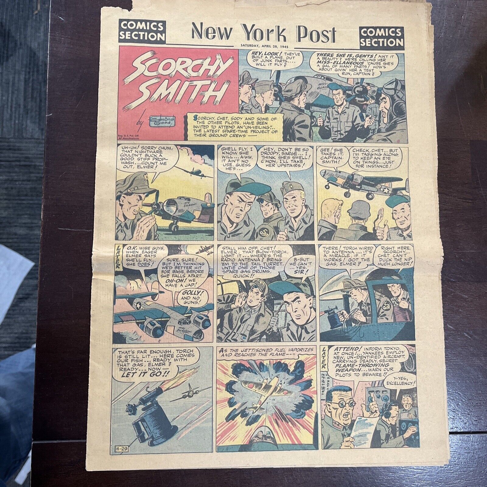 New York Post April 1945 Comic Section