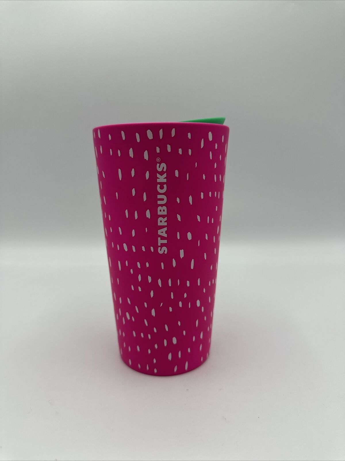 🍓NEW-Starbucks Ceramic Dots Strawberry Tumbler Neon Pink 12oz Summer 2022🍓