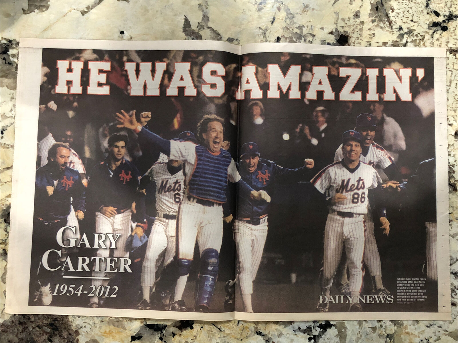 Daily News NY Mets Insert - Gary Carter Tribute (1954-2012) - So Long, Kid