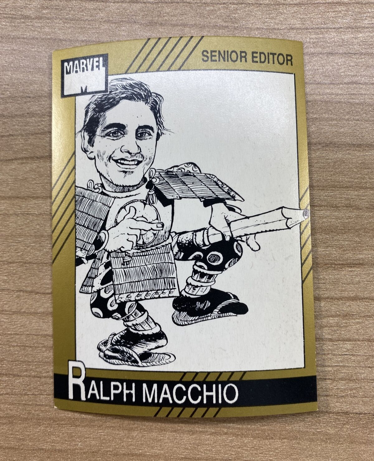 1991 Marvel Universe Ralph Macchio #14 Staff Promotion Card Senior Editor