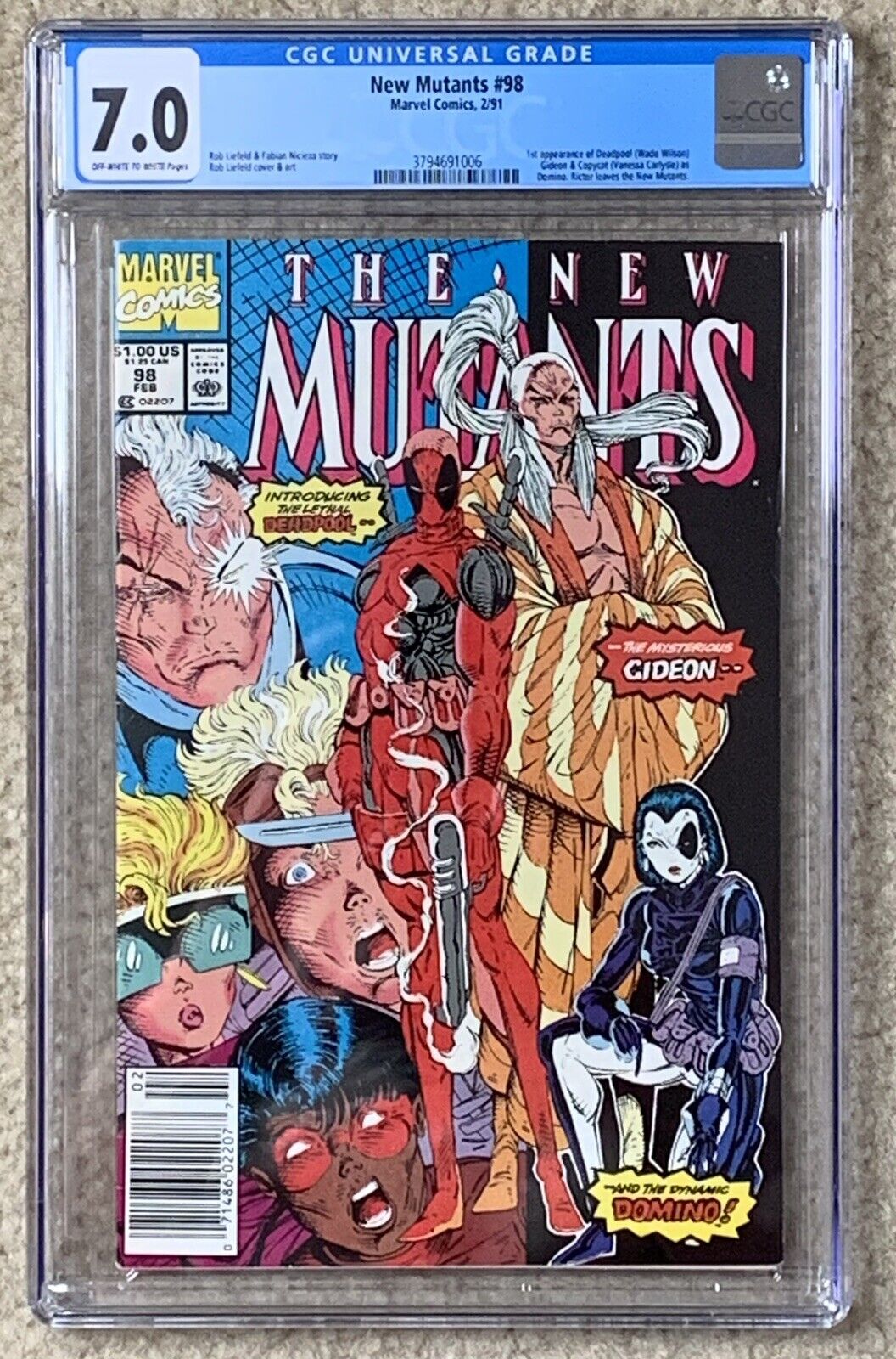 New Mutants #98 2/91 Deadpool 1st Appearance Marvel CGC 7.0