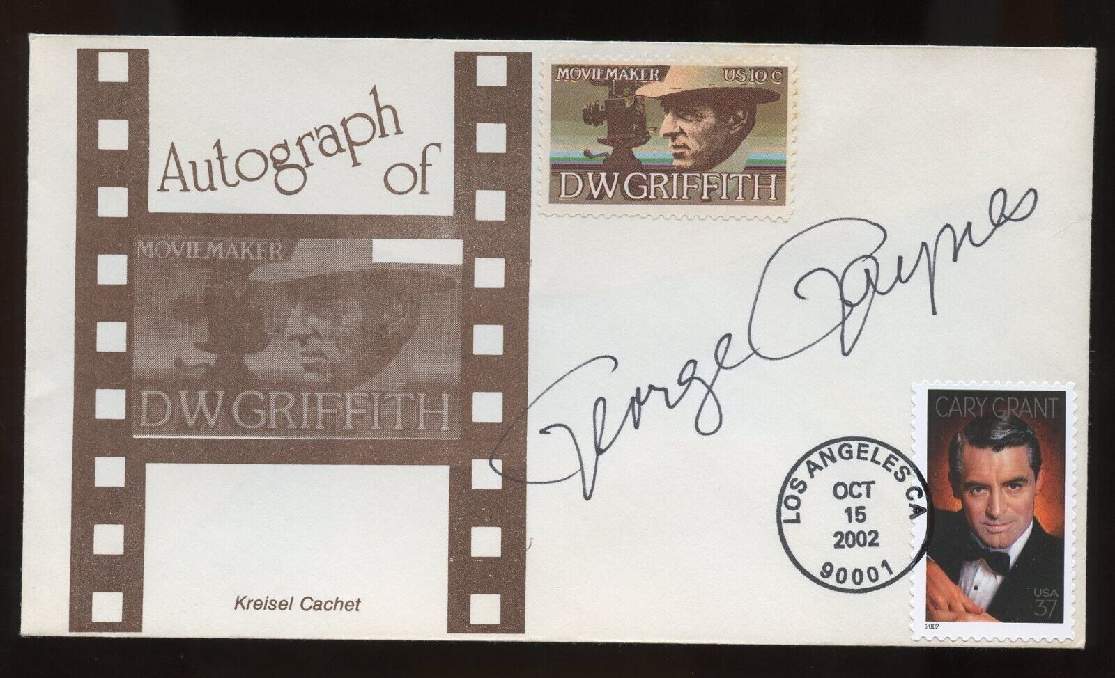 George Gaynes d2016 signed autograph Singer Actor Voice Artist First Day Cover