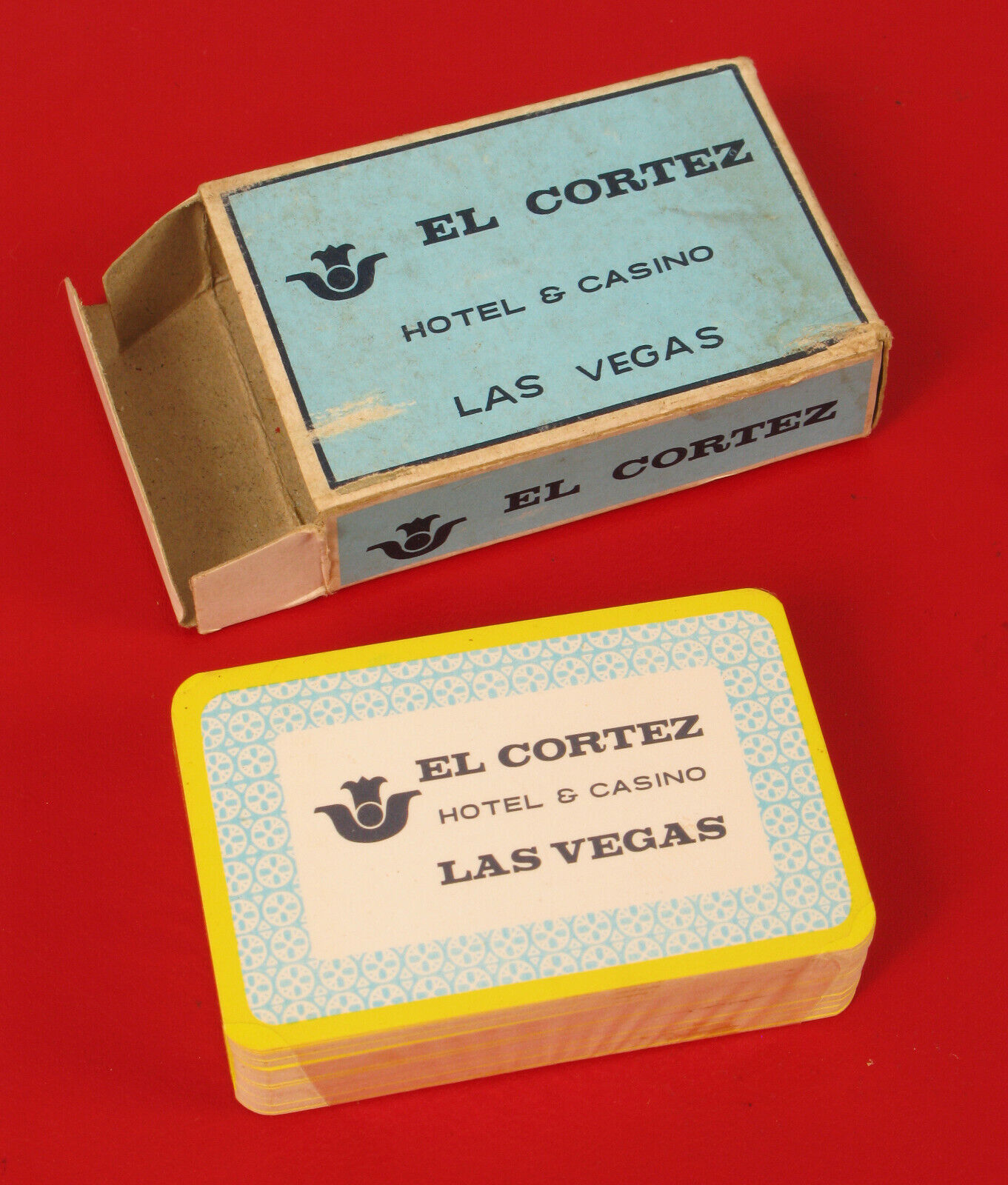 VINTAGE MINIATURE SET OF PLAYING CARDS SEALED EL CORTEZ HOTEL CASINO LAS VEGAS 