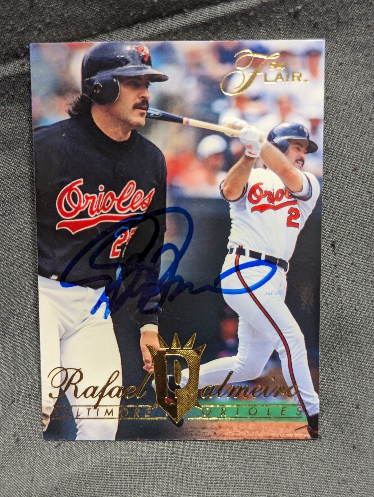 Rafael Palmeiro Autograph Signed Card Baltimore Orioles 1994 Flair
