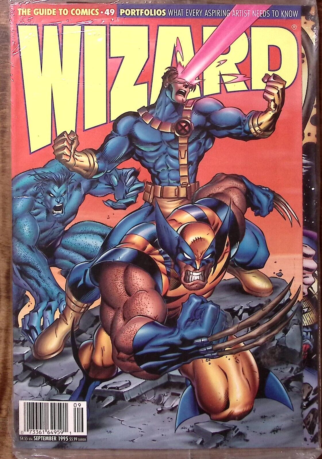 1995 WIZARD GUIDE TO COMICS #49 SEPT WOLVERINE CYCLOPS   STILL SEALED  Z5064