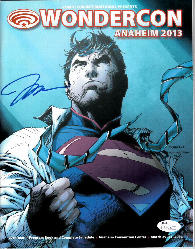 Jim Lee autographed signed autograph 2013 Wondercon program Superman cover JSA