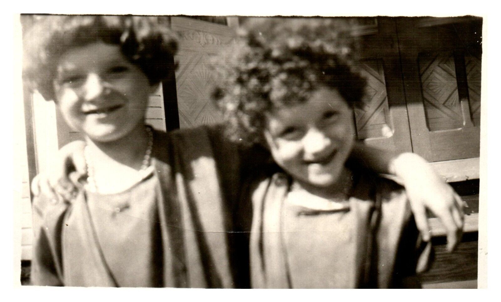 1950s Twin Boys Curly Hair Vintage Snapshot Photo Los Angeles