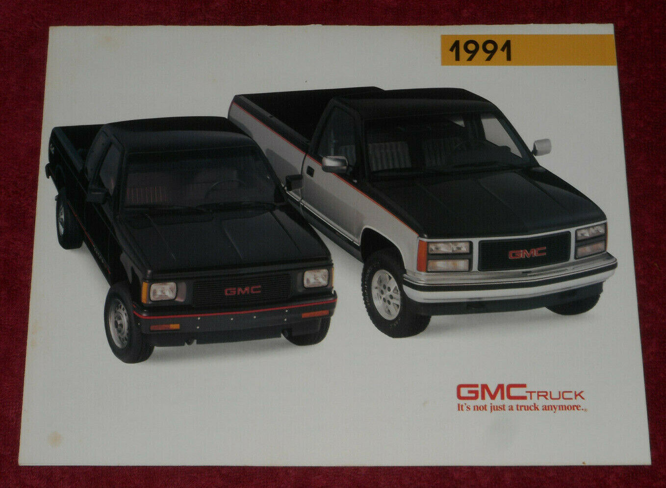 1991 GMC Truck Full Line Sales Foldout Brochure Jimmy Sierra Sonoma Cargo Vans