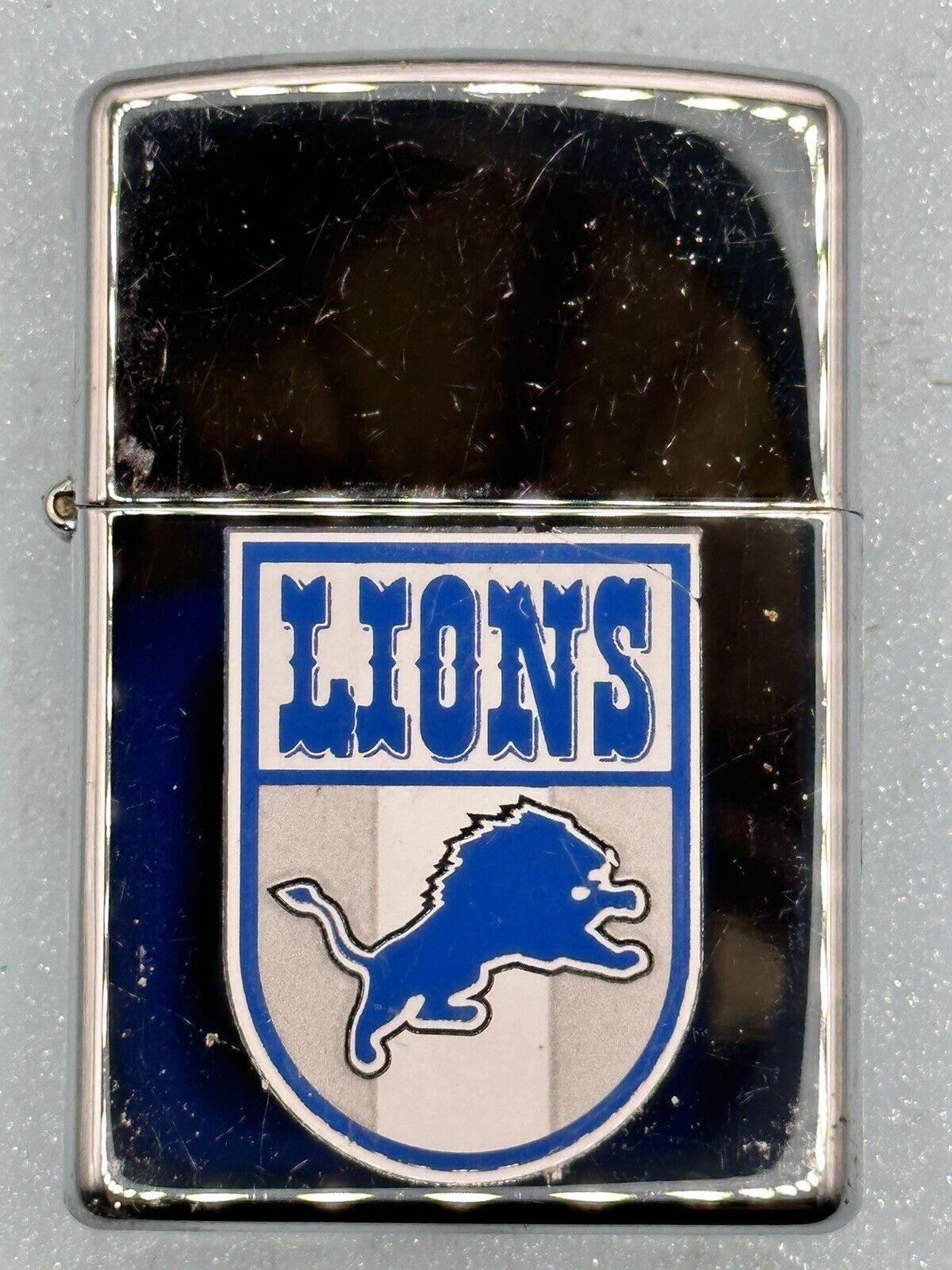 Vintage 2006 Detroit Lions NFL Chrome Zippo Lighter