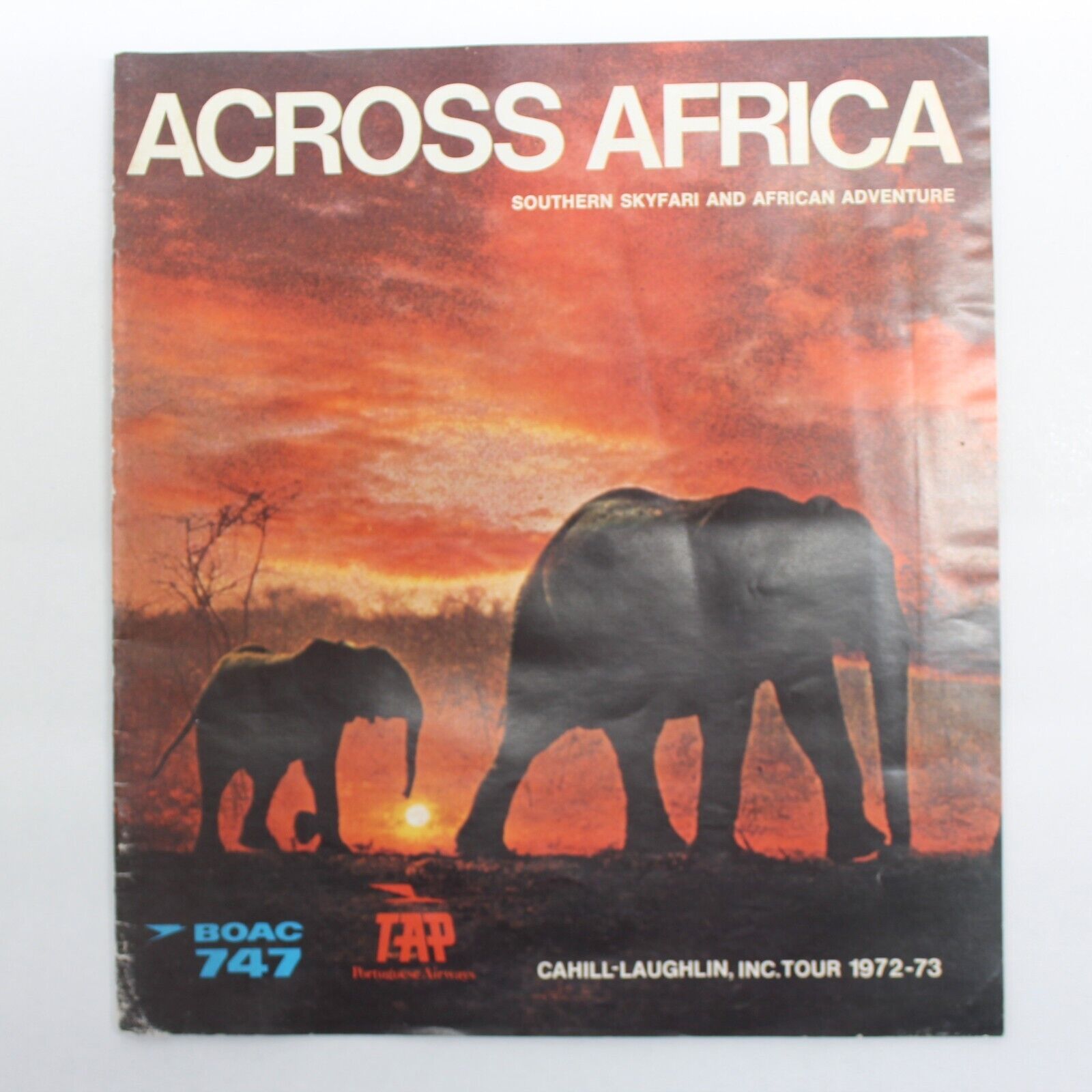 Across Africa Southern Skyfari and African Adventure Travel Brochure VTG 1972-73