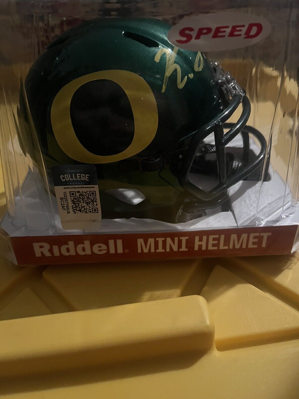 Kayvon Thibodeaux Signed Oregon Ducks Football Mini Helmet Beckett Hologram COA