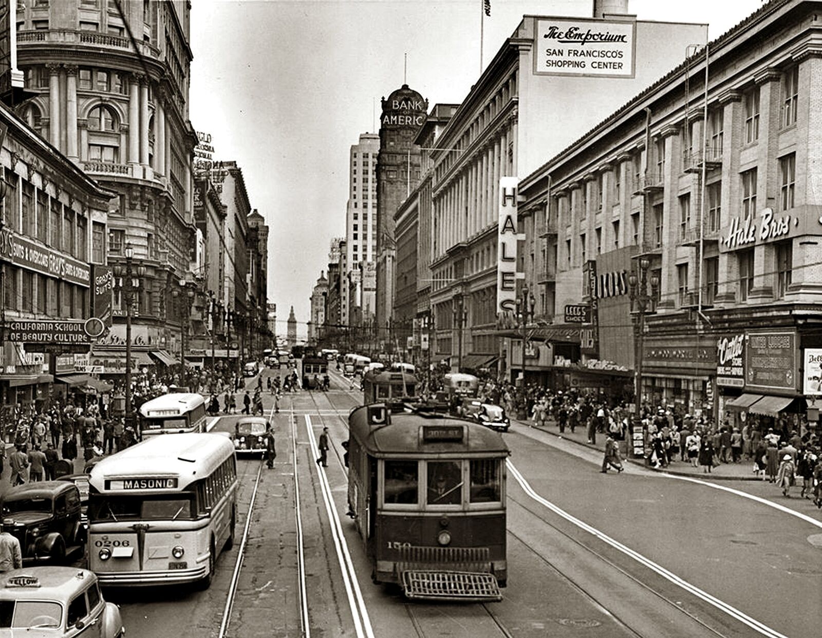 1940s SAN FRANCISCO STREET SCENE PHOTO  (197-v)