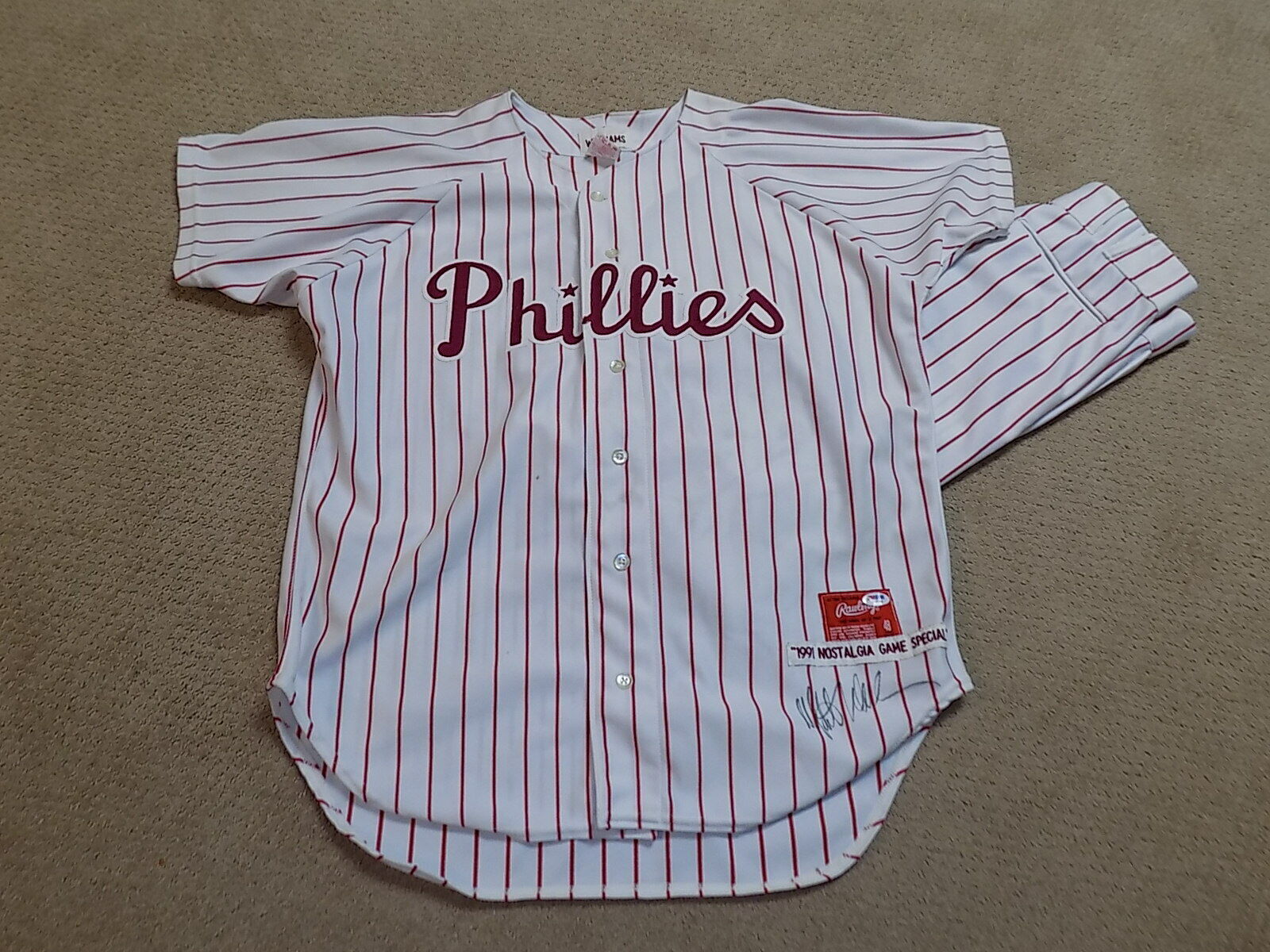Mitch Williams Game Worn Uniform 1991 Philadelphia Phillies Turn Back the Clock