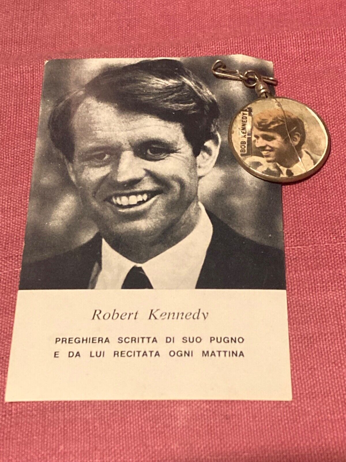 LOT prayer written by Bob Kennedy and recited every morning + BoB & JFK pendant