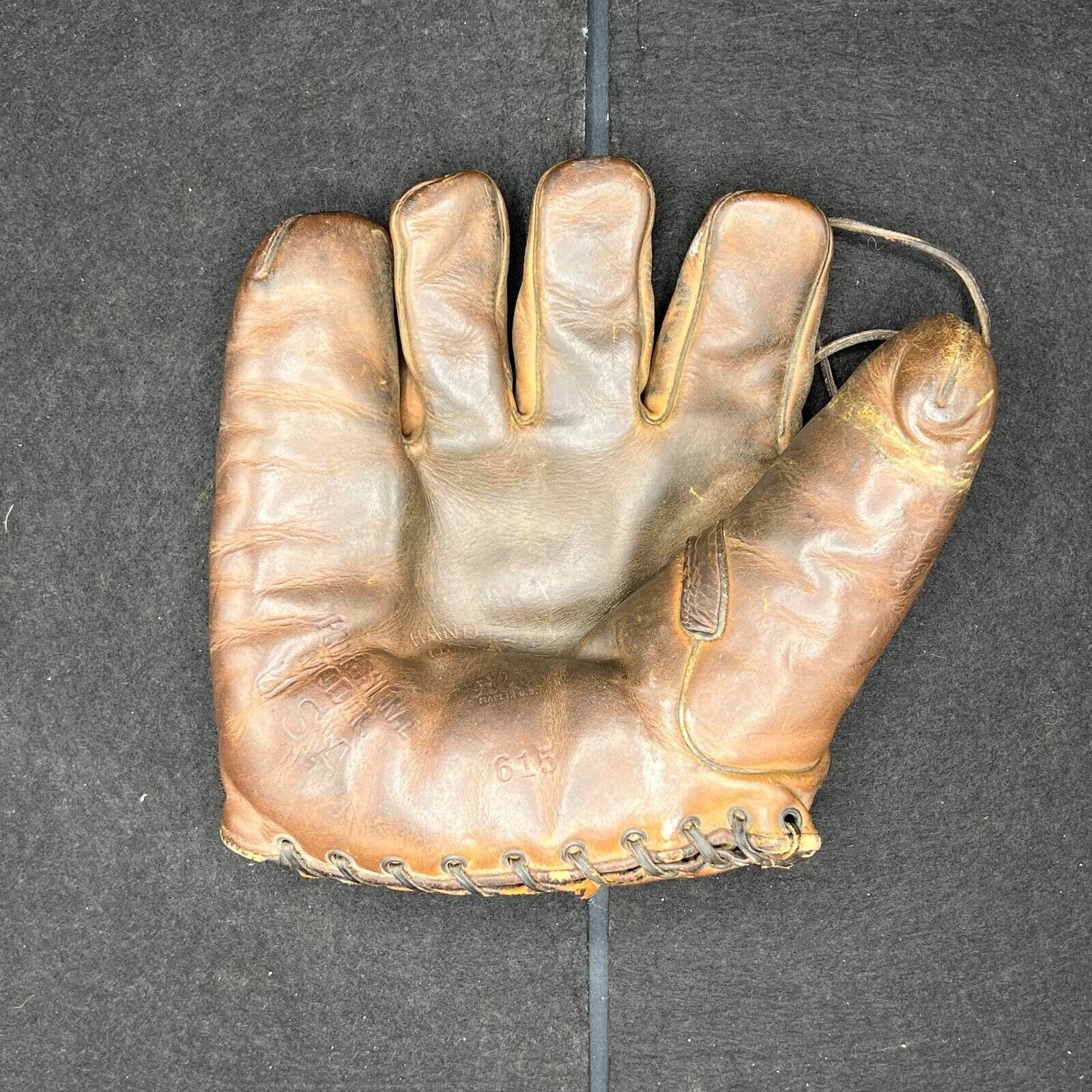 Vintage Wison Model 615 Baseball Glove Brown 1940s Right-Handed Mit Collectors