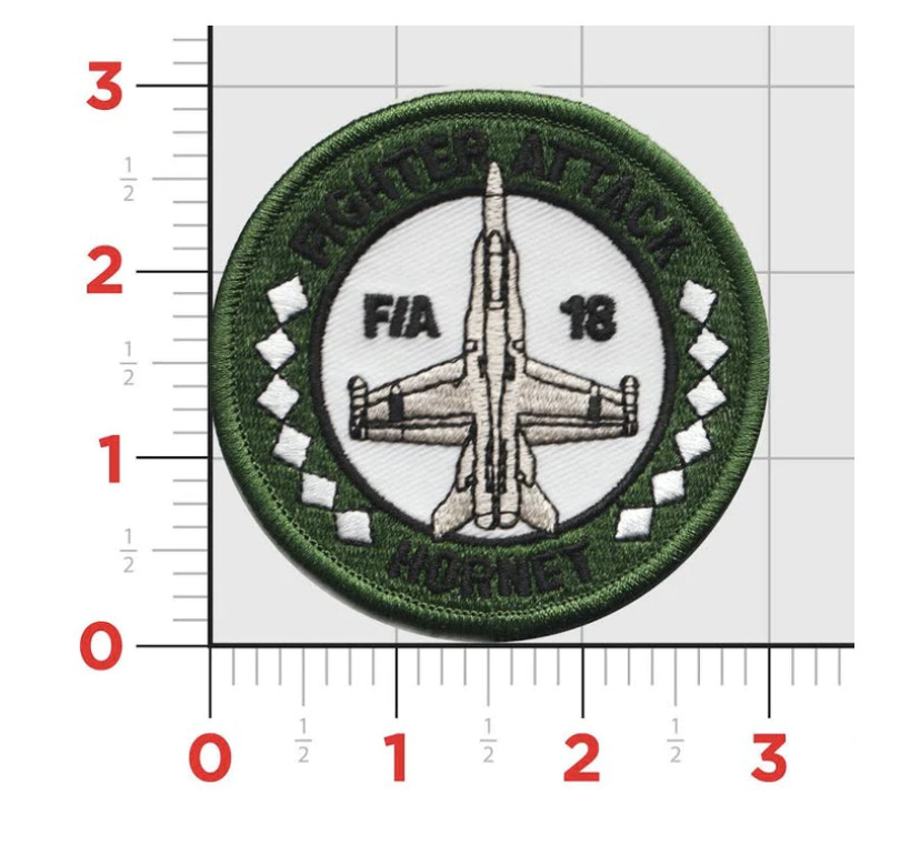MARINE CORPS VMFAT-101 HORNET SHARPSHOOTERS HOOK & LOOP EMBROIDERED PATCH