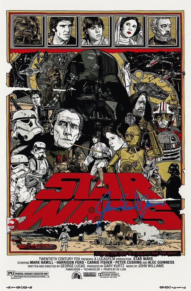 James Earl Jones Signed Star Wars Episode IV A New Hope Darth Vader 5x8 Card COA