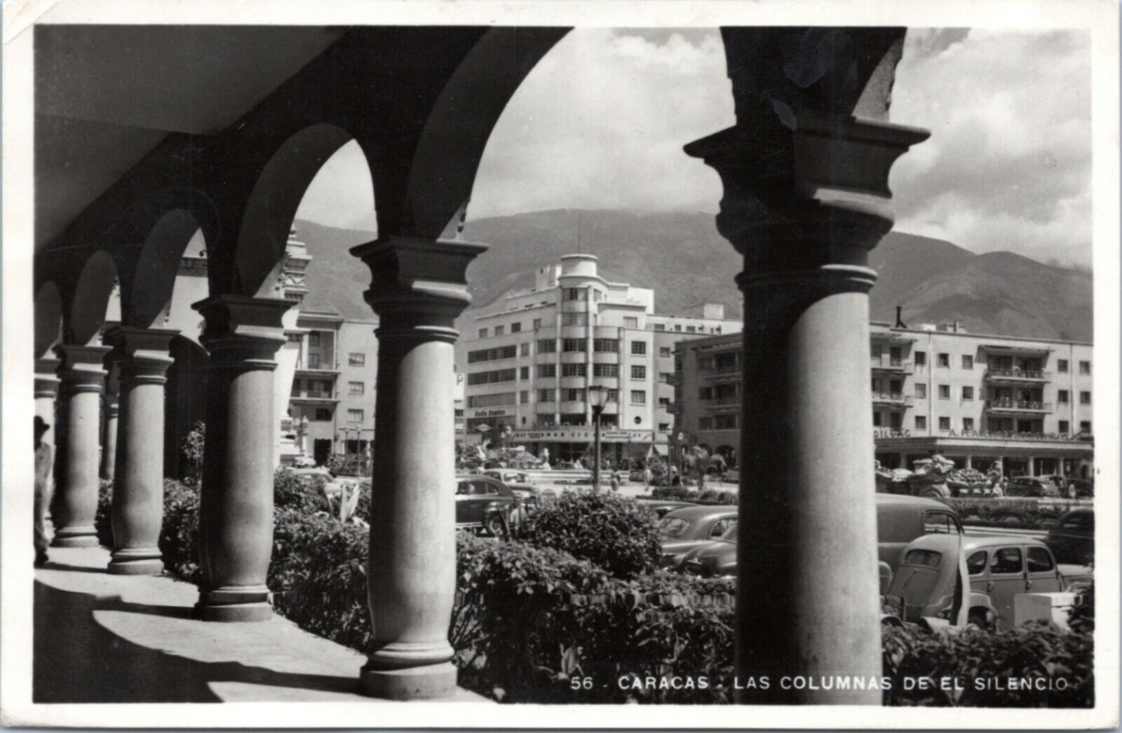 postcard - The Columns of Silence, Caracas, Venezuela RPPC