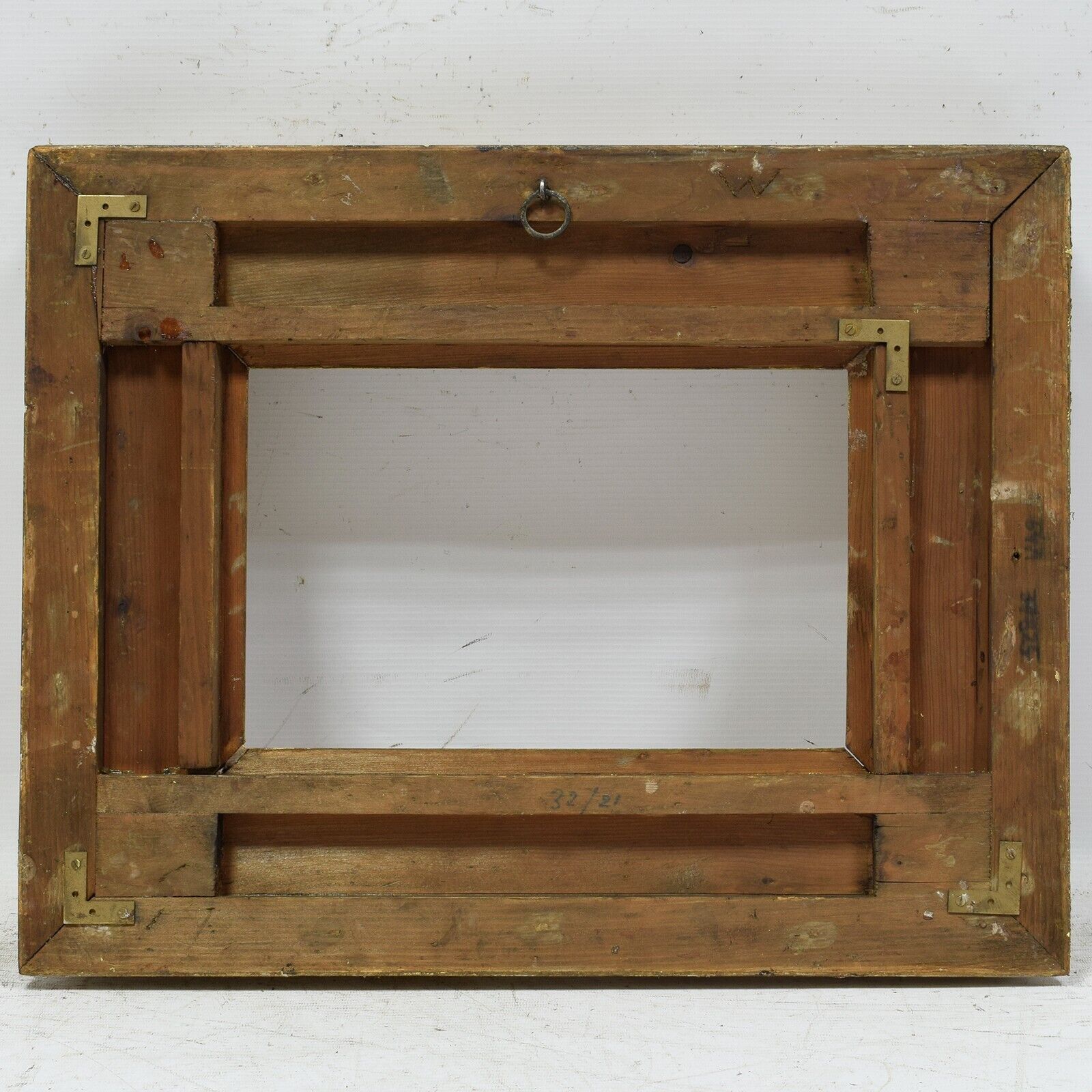 Ca. 1880-1900 old wooden painting frame fold dimensions 12.8 x 8.3 in