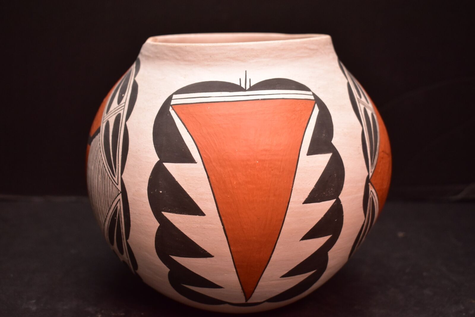 Antique Acoma Native American Pueblo Indian Pottery Jar Olla Pot 7\