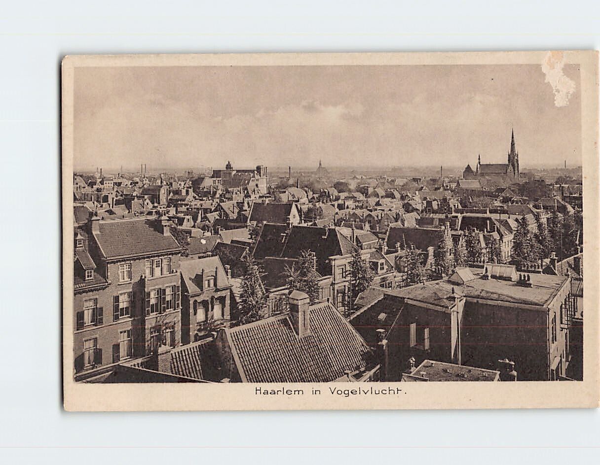 Postcard Bird\'s-Eye View of Haarlem Netherlands
