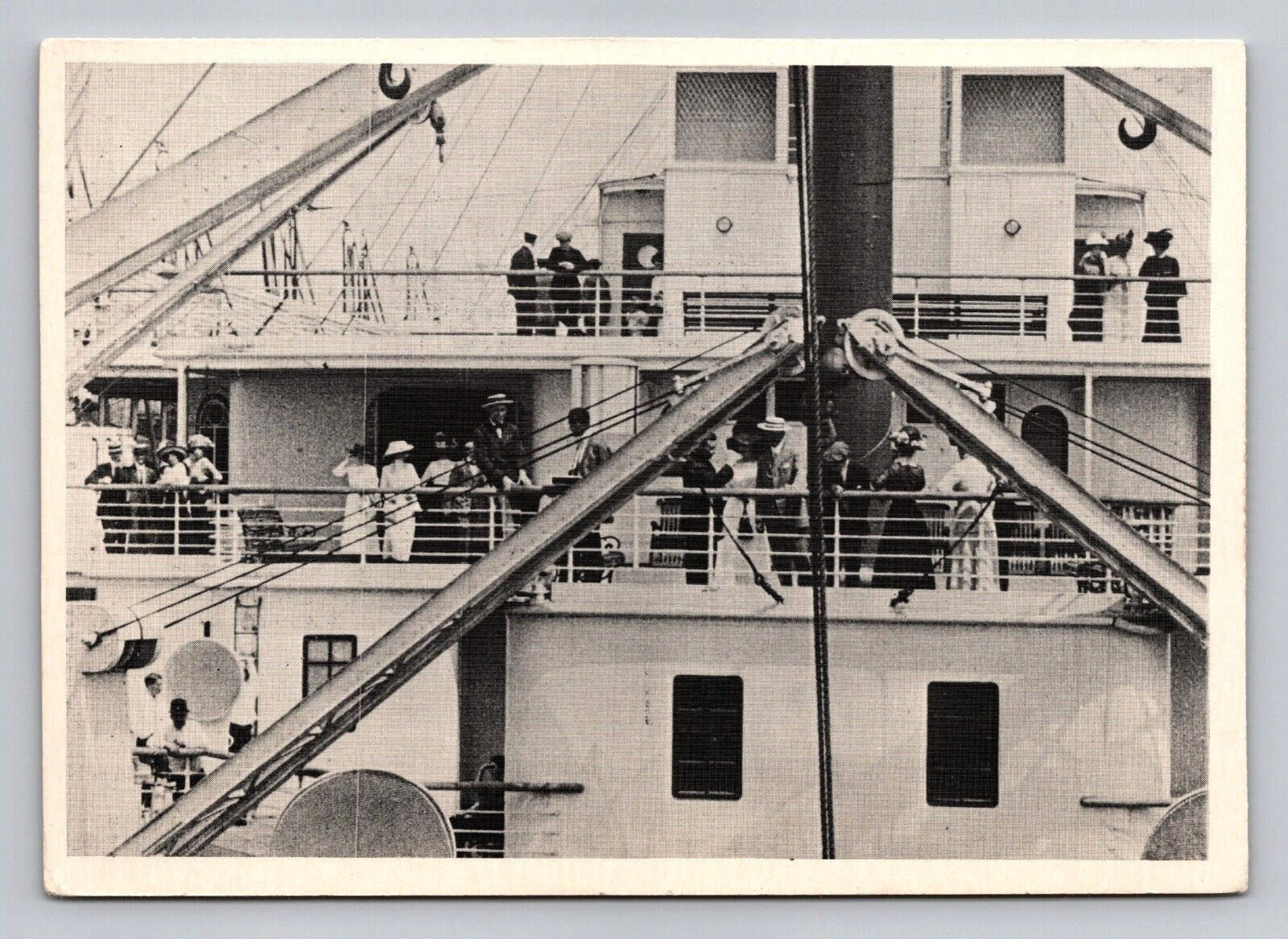 Postcard 4x6 1912 RMS Titanic Ship Three Decks White Star Line Reprint