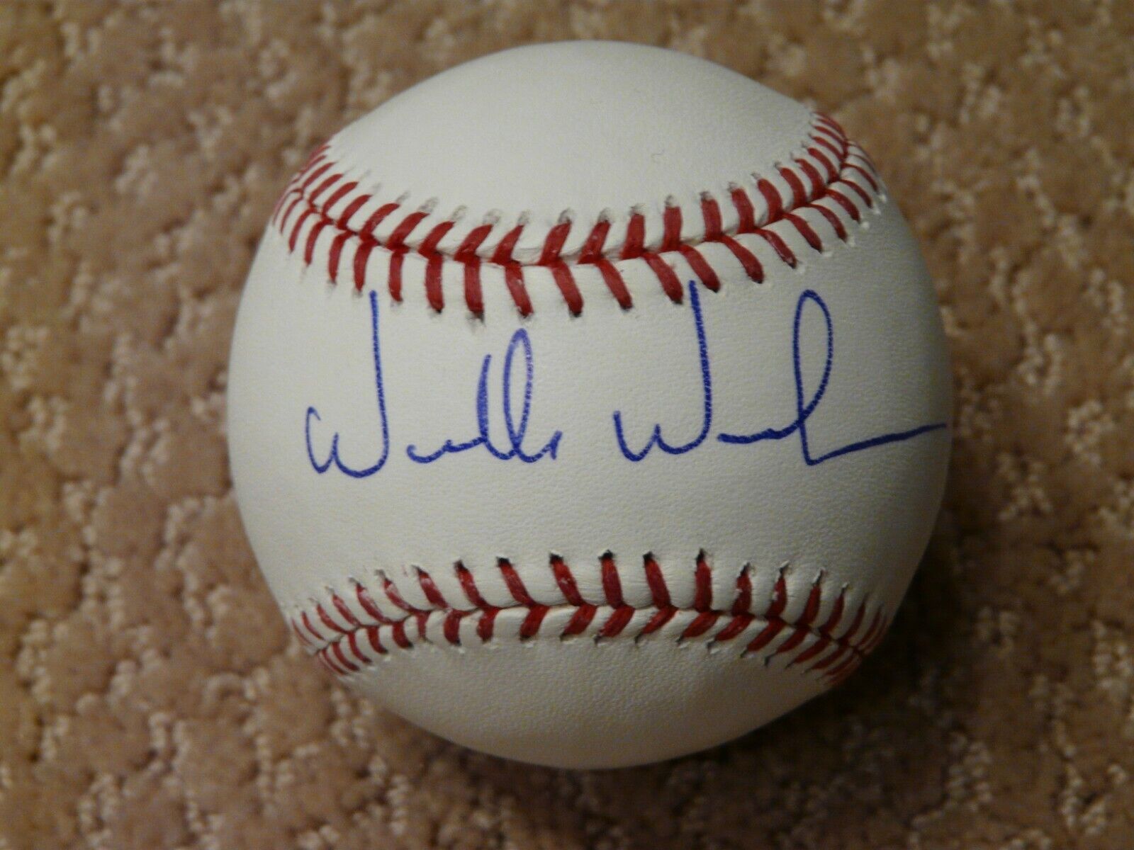 Willie Wilson Signed baseball ROMLB Kansas City Royals