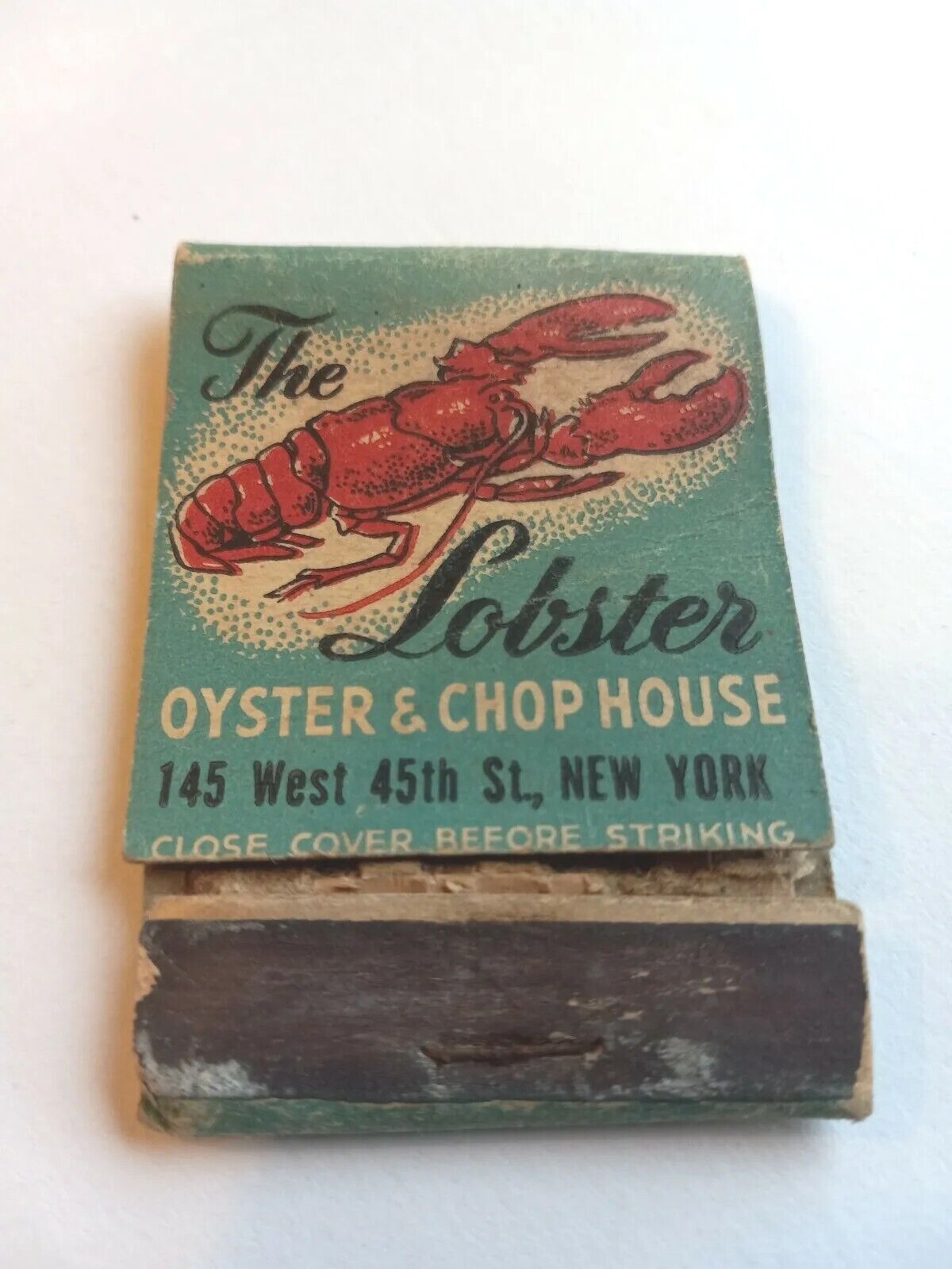 The Lobster Oyster Chop House 145 West 45th St Nyc Theatre District Matchbook