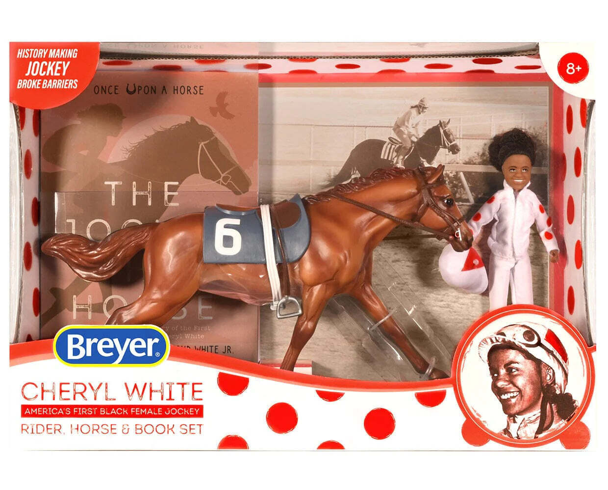 BREYER HORSES Freedom Series #6236 Cheryl White - Rider, Horse, and Book Set NE