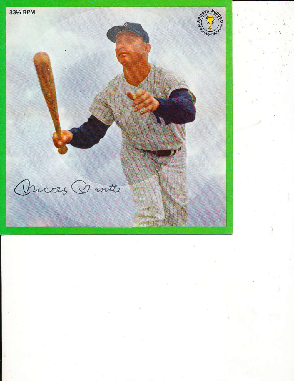 1964 Auravision Mickey Mantle New York Yankees nm card record bx1.a.1