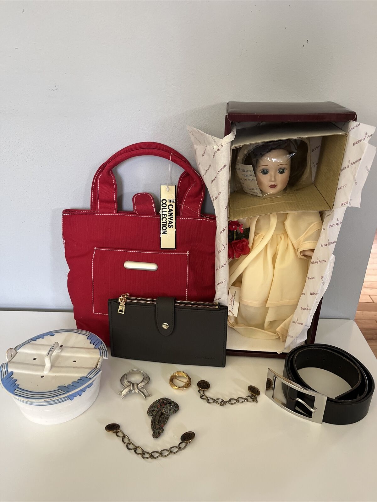 Grandma’s Vintage Estate Junk Drawer Lot Doll Bag And Much More