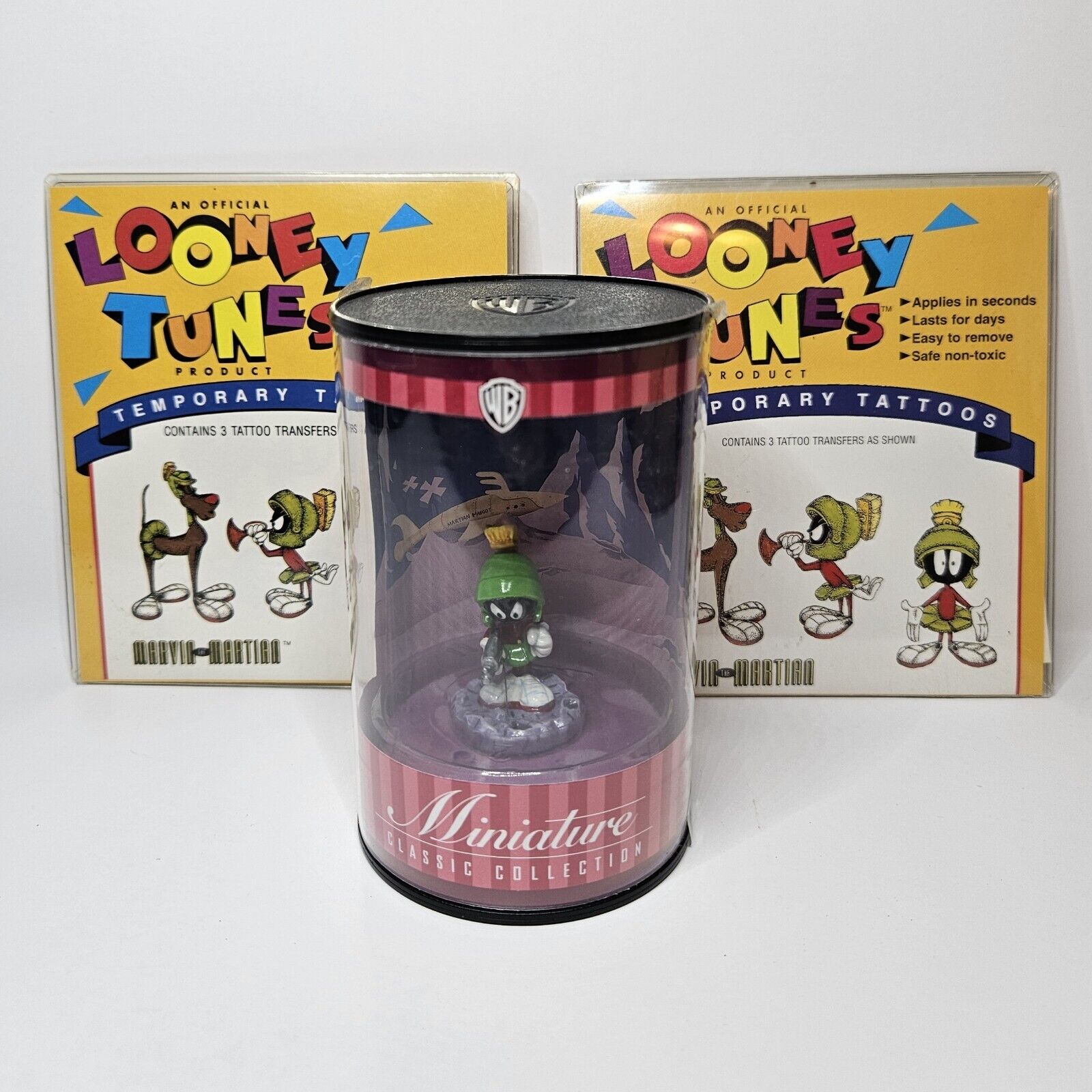 Vintage Warner Bros Miniature Classic Collection Marvin the Martian & Tattoos