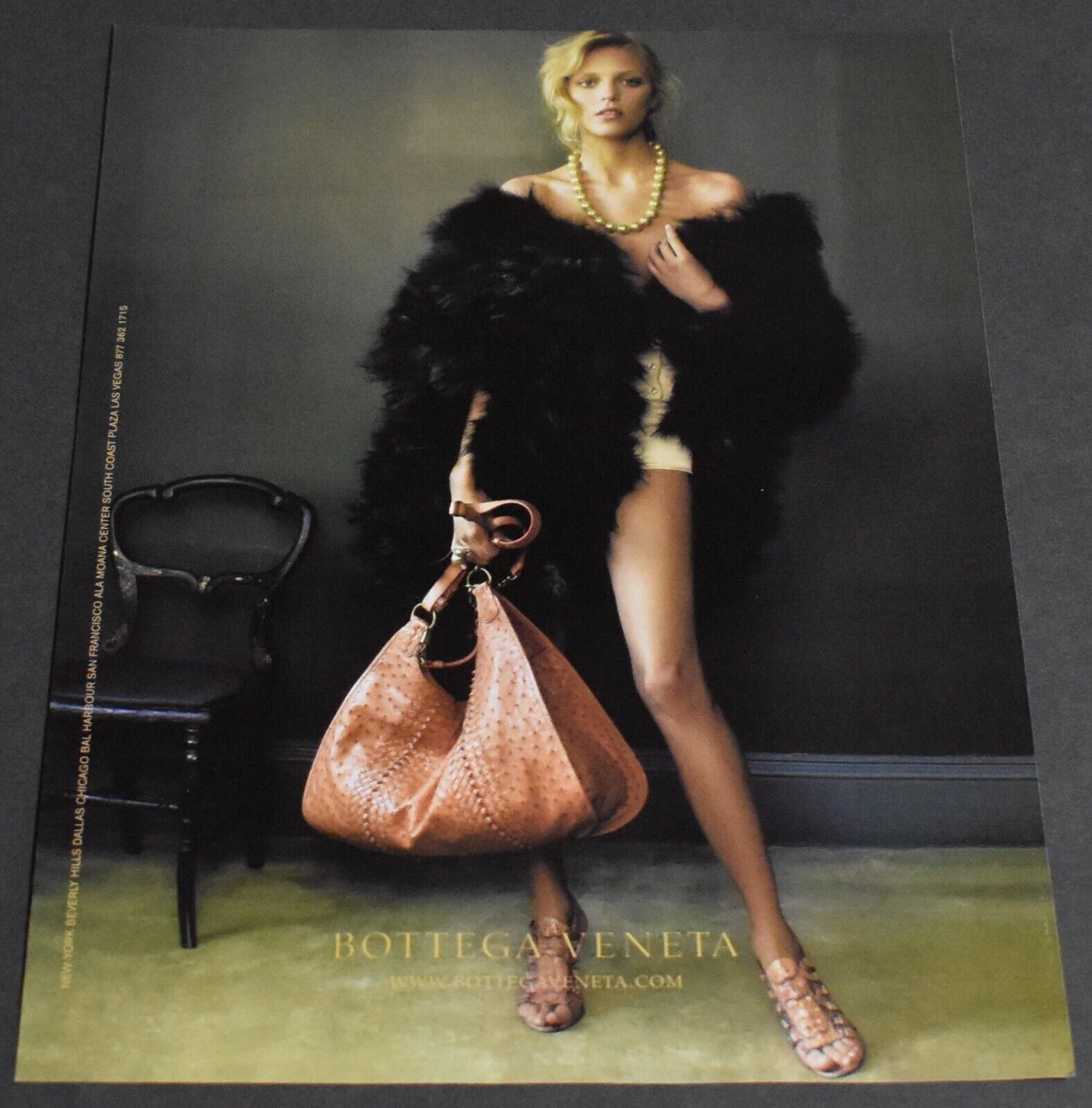 2007 Print Ad Heels Fashion Style Lady Long Legs Blonde Sexy Bottega Veneta Hair