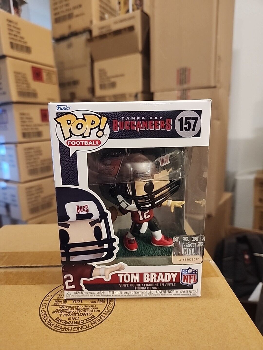 Funko POP NFL Tampa Bay Buccaneers - Tom Brady Home Uniform With Protector Mint