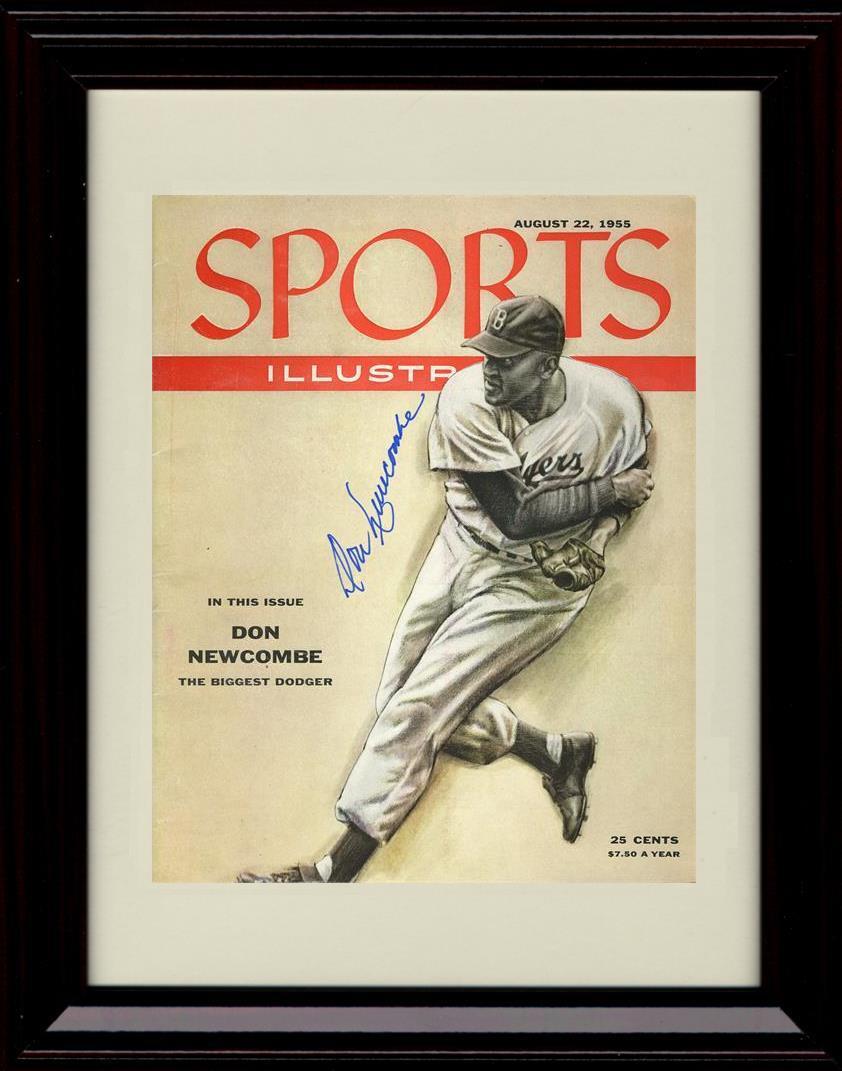 Gallery Framed Don Newcombe - 1955 Sports Illustrated Signed - Los Angeles