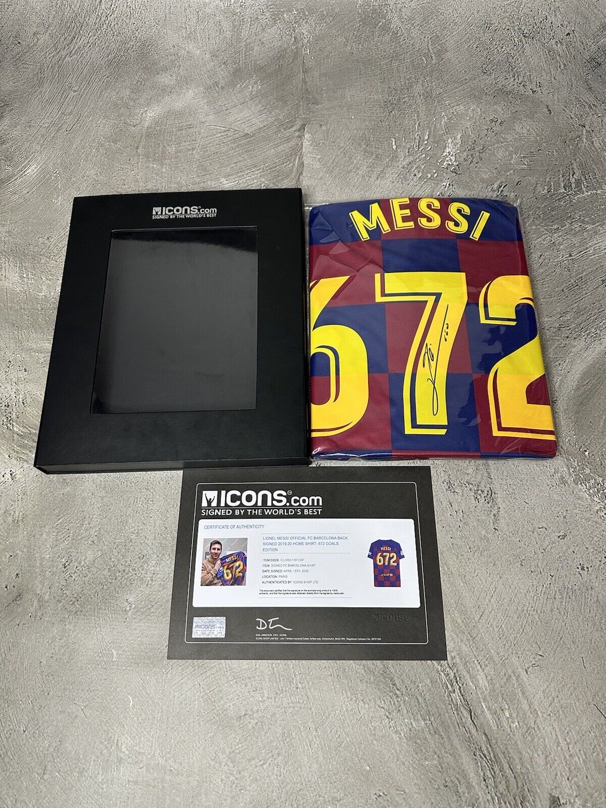 Lionel Messi Signed Barcelona 19/20 Home Jersey 672 Goals Auto With Icons COA 🔥