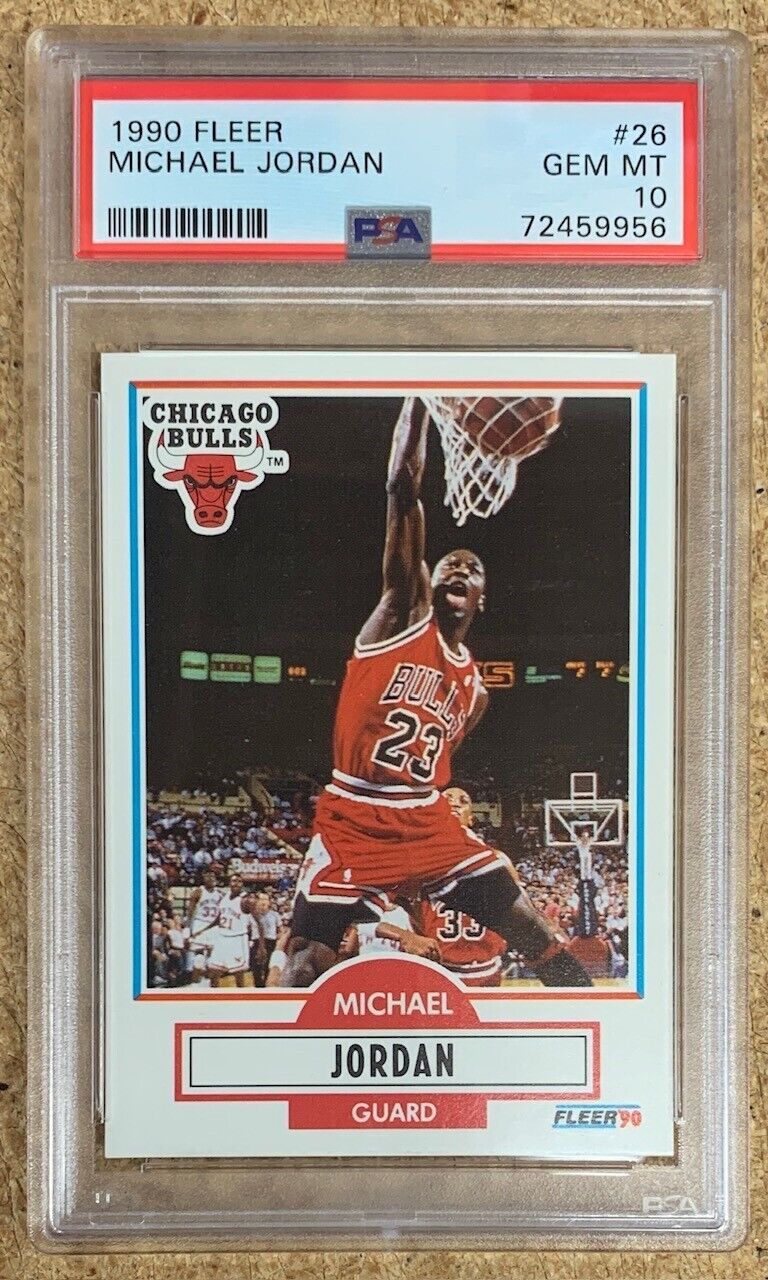Michael Jordan 1990 Fleer Basketball Card #26 Graded PSA 10