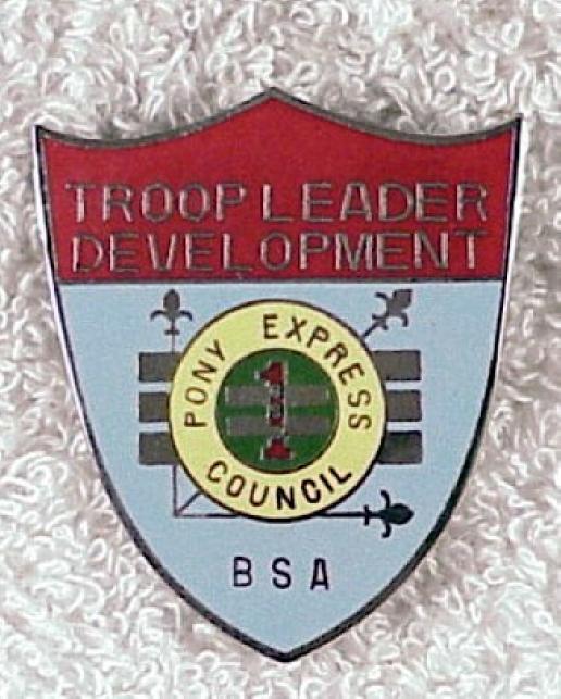 BSA Pin: Troop Leader Development, Pony Express Council