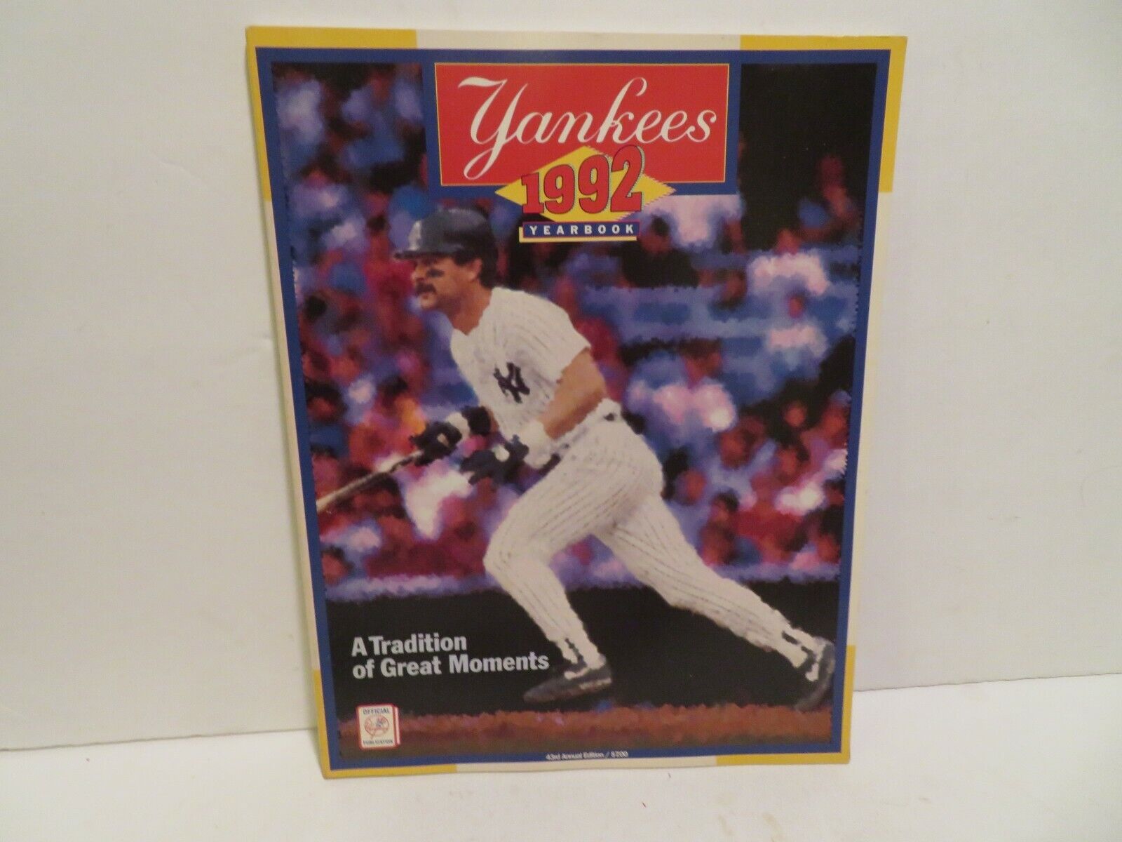 1992 New York Yankees Official Yearbook 140-Pages Don Mattingly Cover