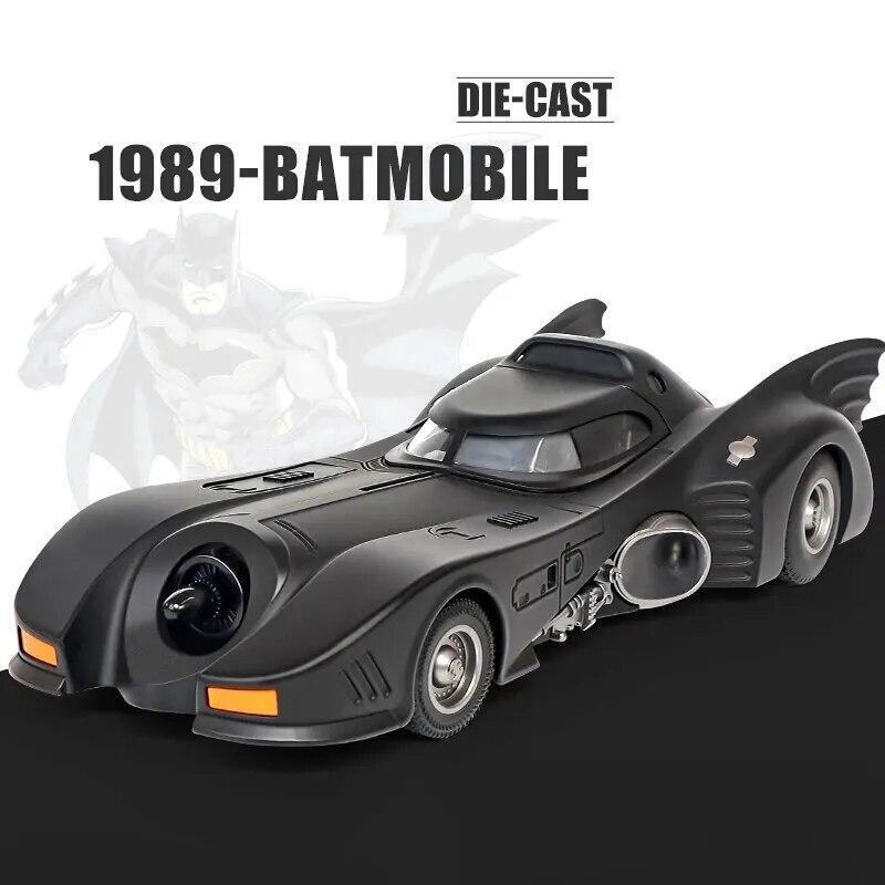 1:18 1989 Batmobile Die-cast Car with Figure Toys for Kids Adults Black Gift