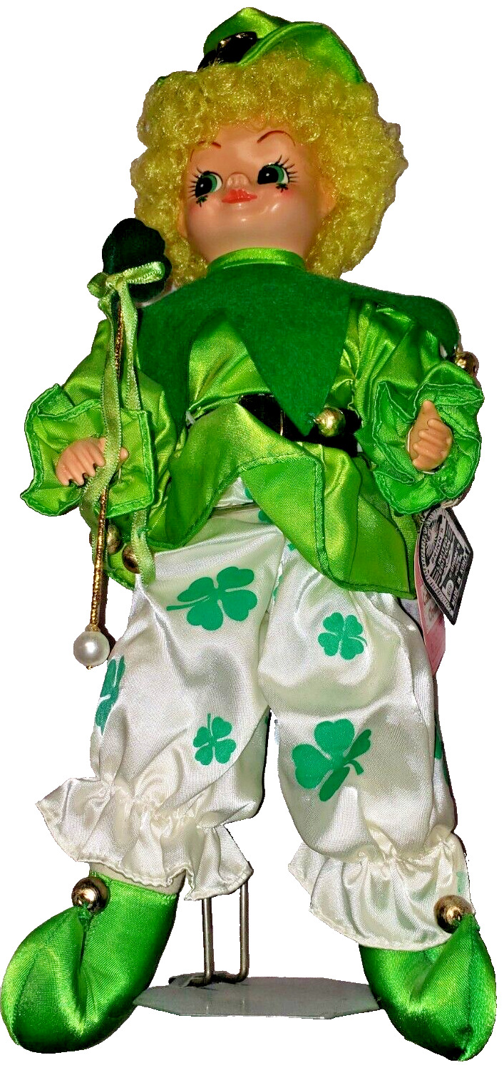 BRINN\'S 1986 St. Patrick’s Day, March Calendar Clown 14” Authentic New W/Box