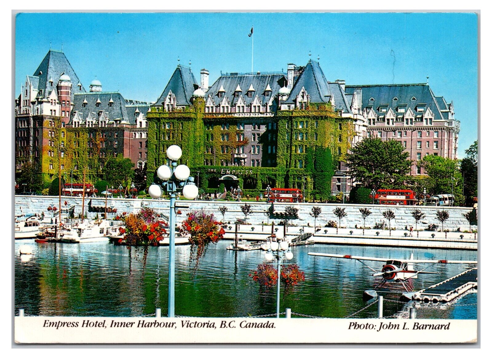 1980s- Empress Hotel Inner Harbor- Victoria, B.C , Canada Postcard (Posted 1983)
