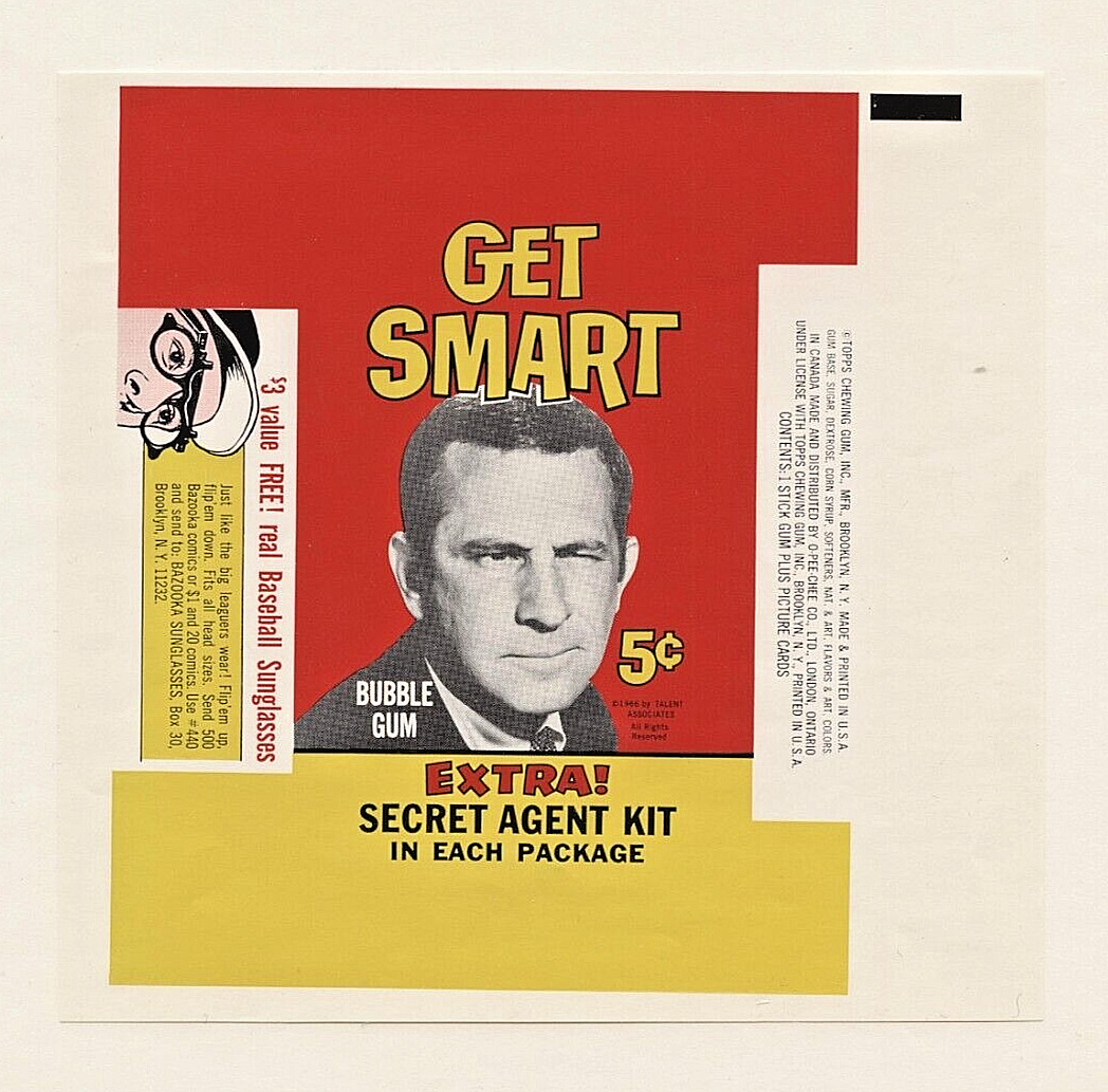 1966 Topps Get Smart TV Show Card Proof Wrapper From the Topps Vault with COA