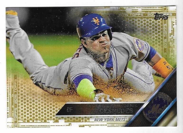 Yoenis Cespedes 2016 TOPPS SERIES TWO MLB GOLD BORDER PARALLEL CARD #407 Mets SP