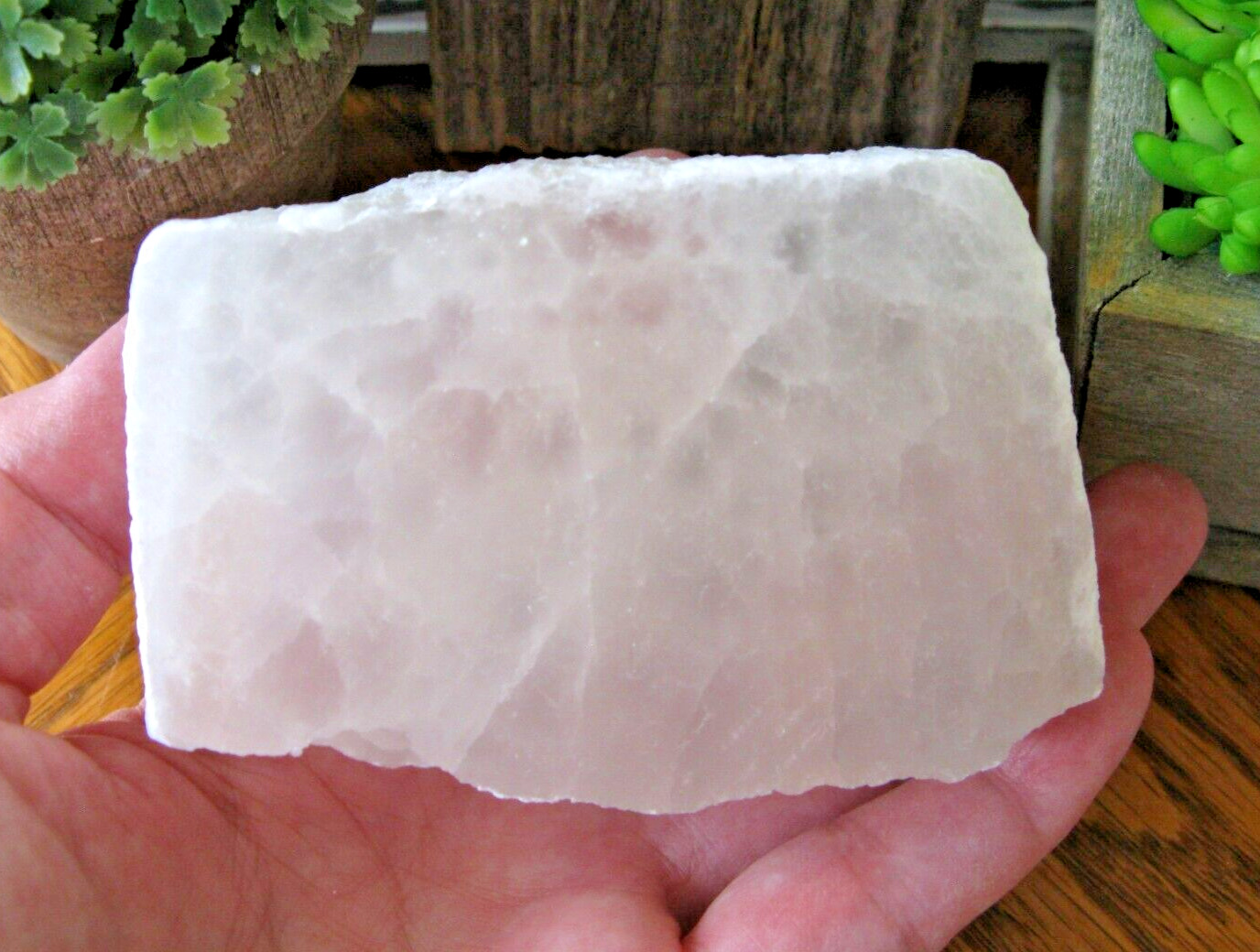 New XL Rectangular Fibrous Natural Ulexite Crystal Slab--The TV ROCK--3.48\