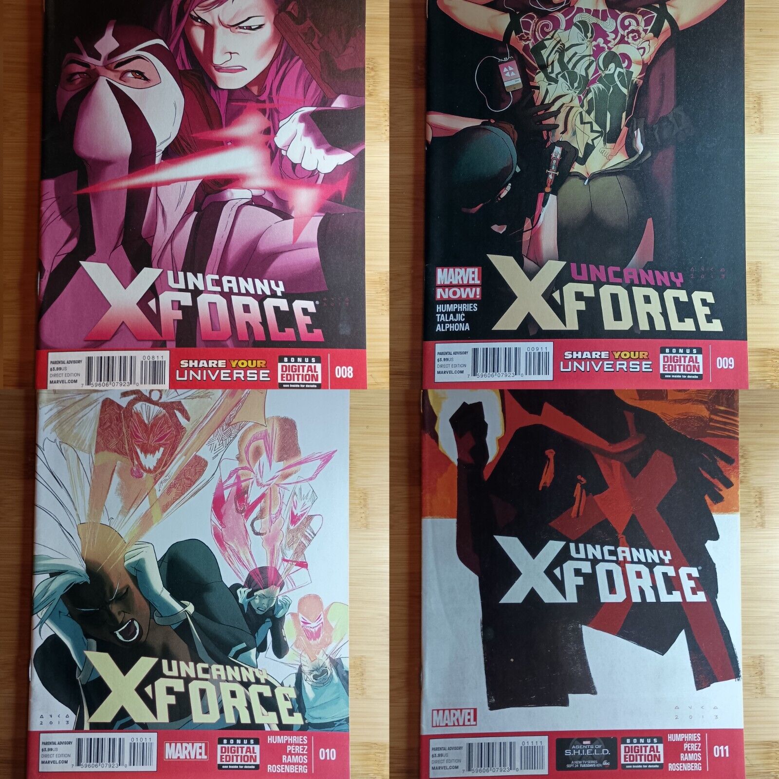 2013 Marvel Comics Uncanny X-Force Issues 8-11 Kris Anka Cover Artist FREE SHPNG