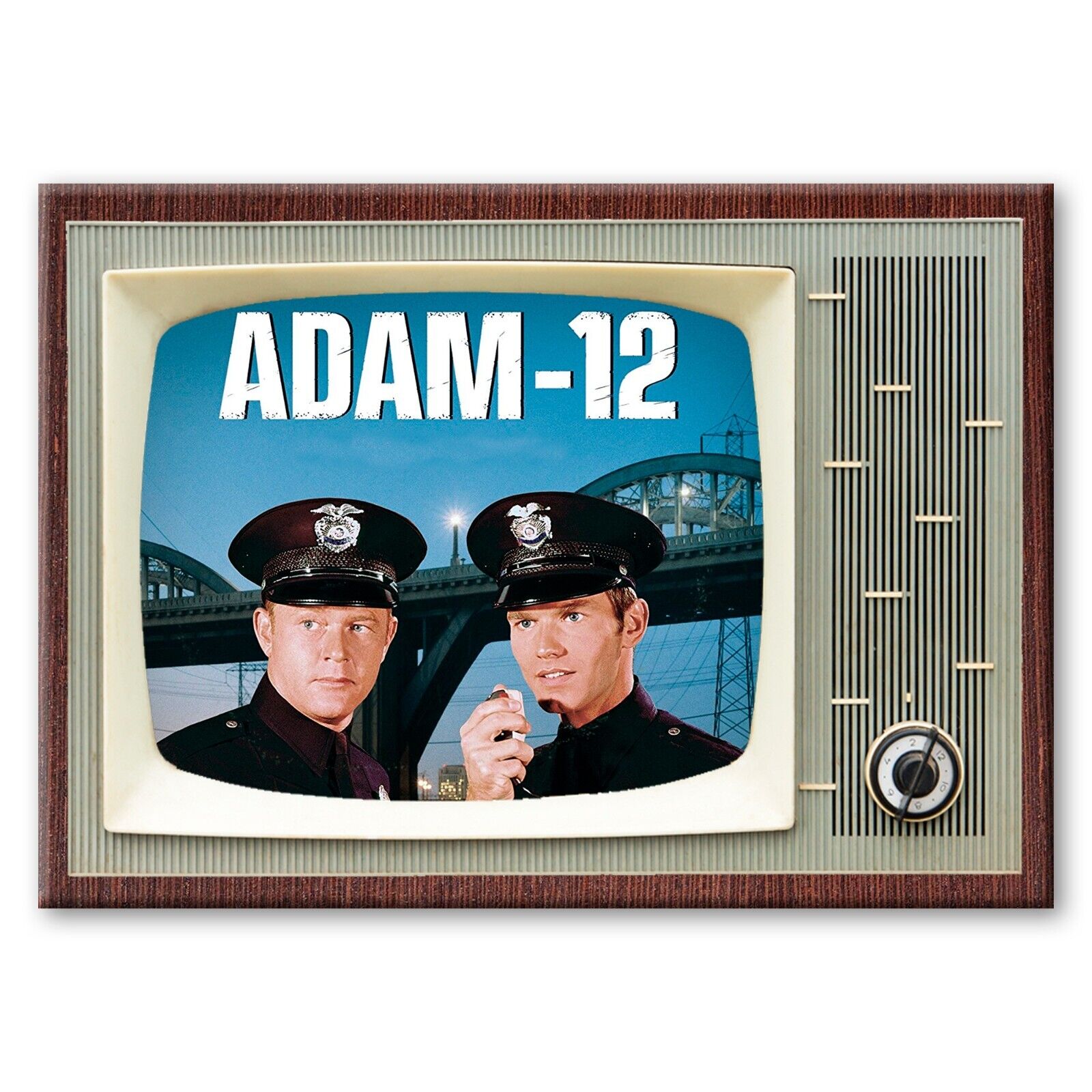Adam 12 TV Show Classic TV 3.5 inches x 2.5 inches Steel Fridge Magnet