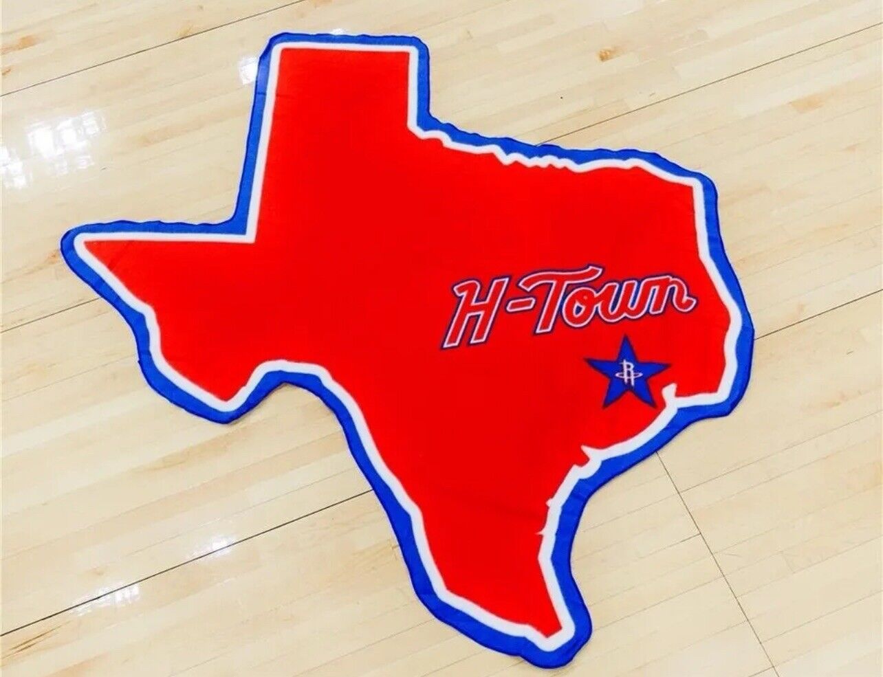 Houston Rockets HTown Texas Shaped Hometown Heroes Blanket
